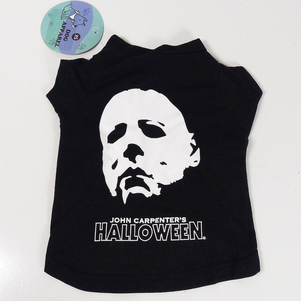 Dog T-shirt John Carpenters XS Halloween Costume NWT Pet Black MICHAEL MYERS